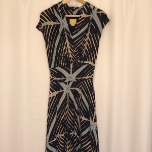 Patterned wrap style dress